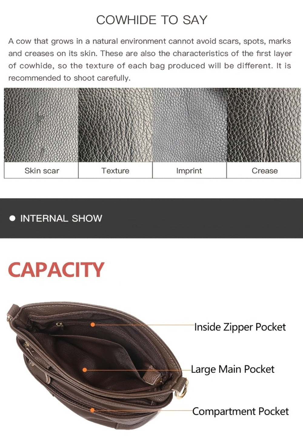 Crossbody Bag for Women – 5 Colors, Genuine Leather | Bag Vero – detail view 16