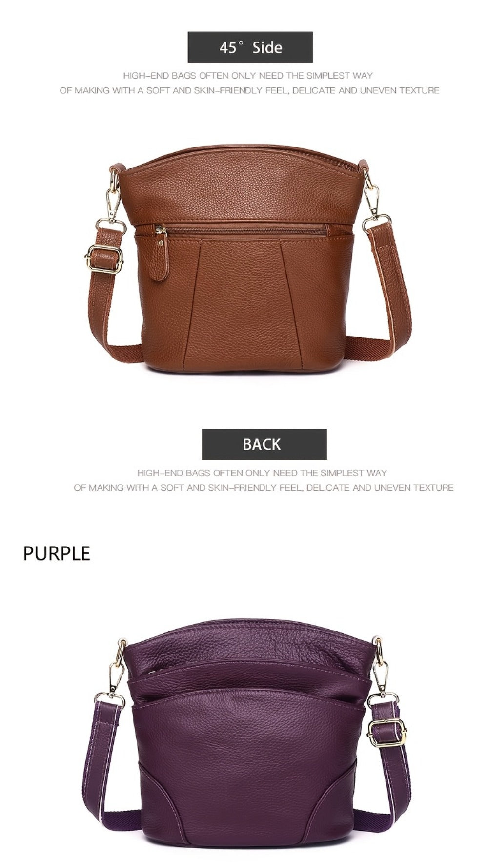 Crossbody Bag for Women – 5 Colors, Genuine Leather | Bag Vero – detail view 22