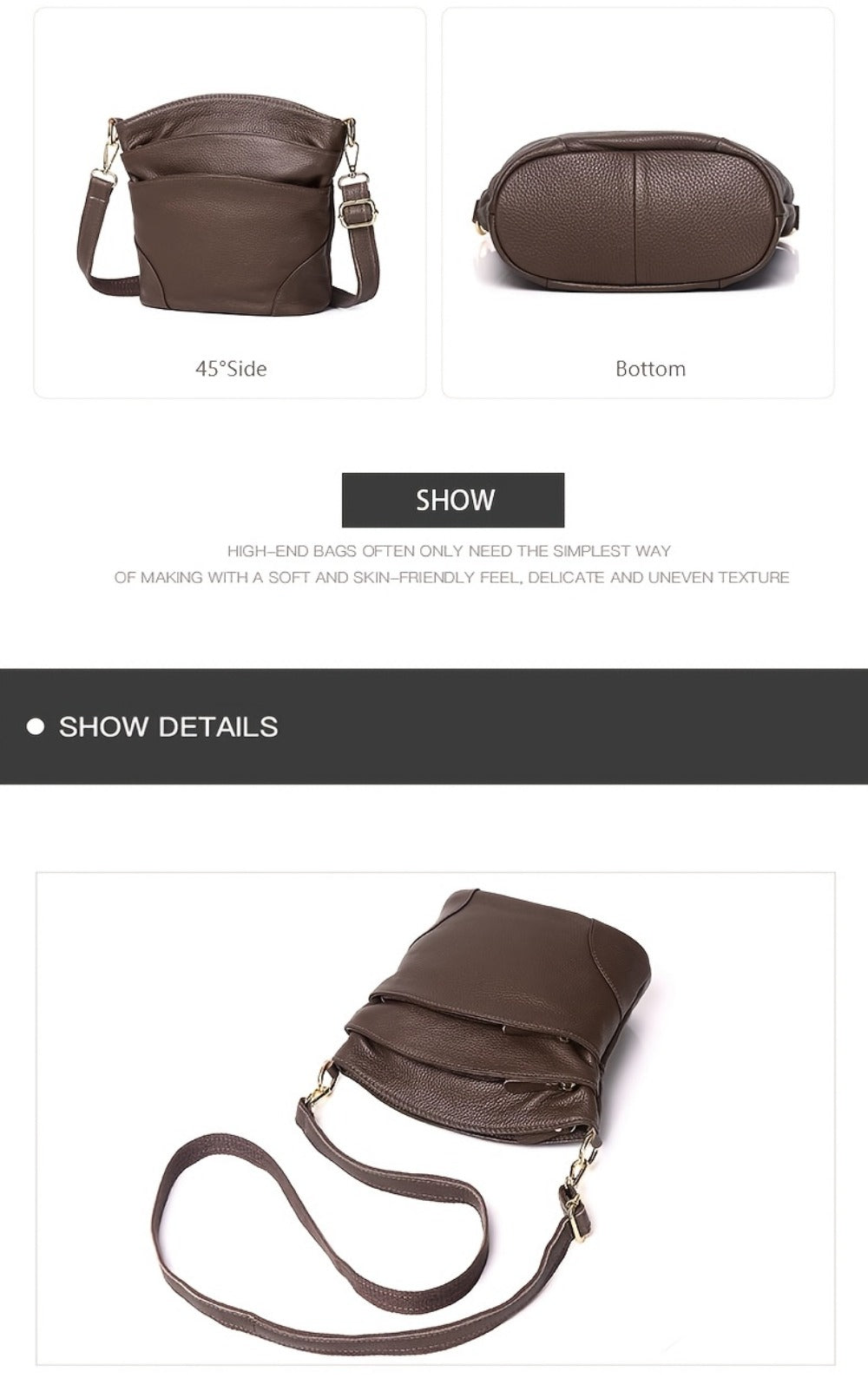 Crossbody Bag for Women – 5 Colors, Genuine Leather | Bag Vero – detail view 27
