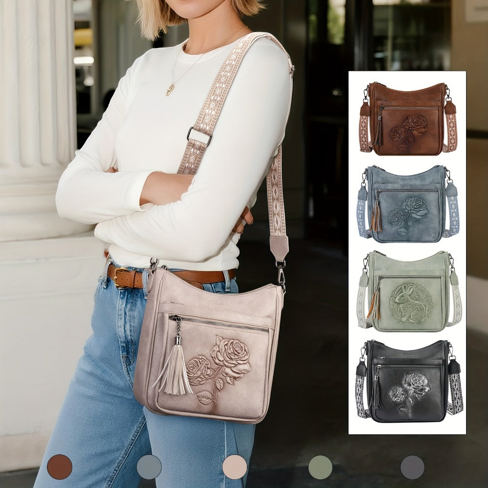 Crossbody Bag for Women – 7 Colors, Vegan Leather, Large Capacity, Adjustable Strap | Bag Vero – front view