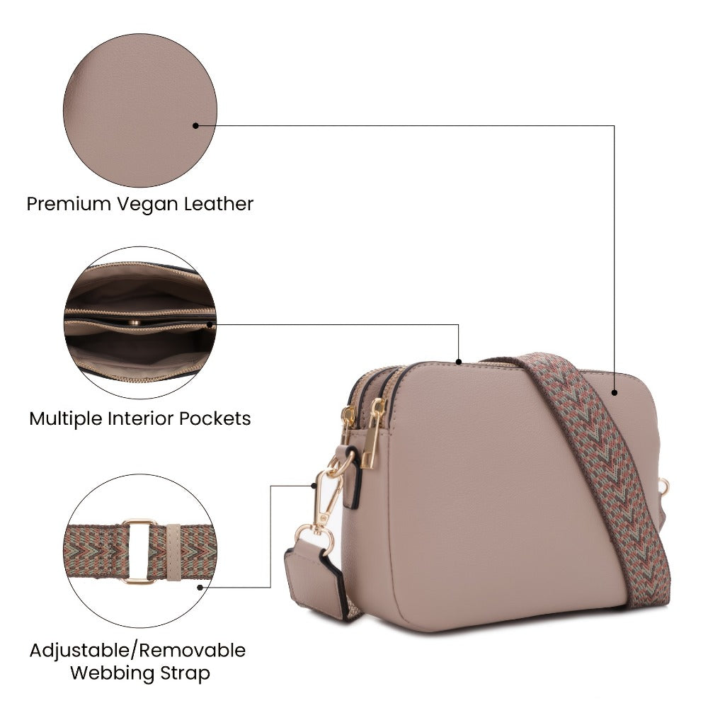 Crossbody Bag for Women – 8 Colors, PU Leather, for Everyday Use | Bag Vero – detail view 7