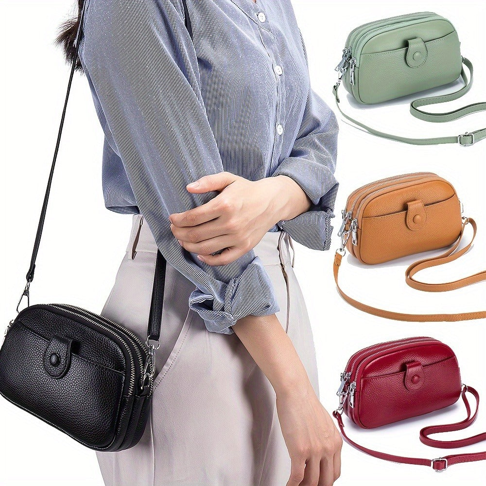 Crossbody Bag for Women – 9 Colors, Genuine Leather, Adjustable Strap, for Travel & | Bag Vero – front view
