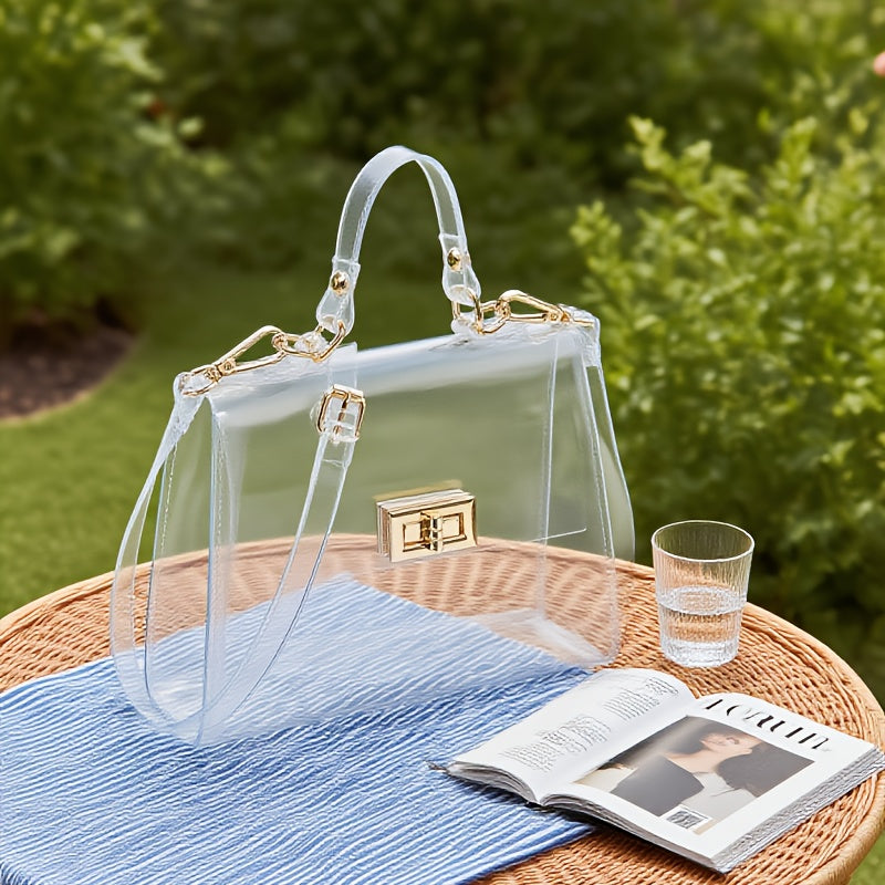 Crossbody Bag for Women – Clear, Clear Stadium See Through Removable | Bag Vero – front view