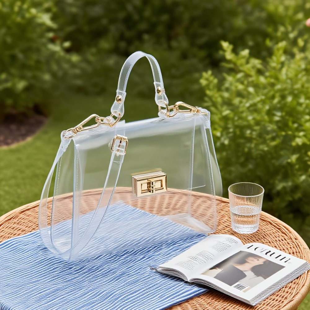 Crossbody Bag for Women – Clear, Clear Stadium See Through Removable | Bag Vero – front view
