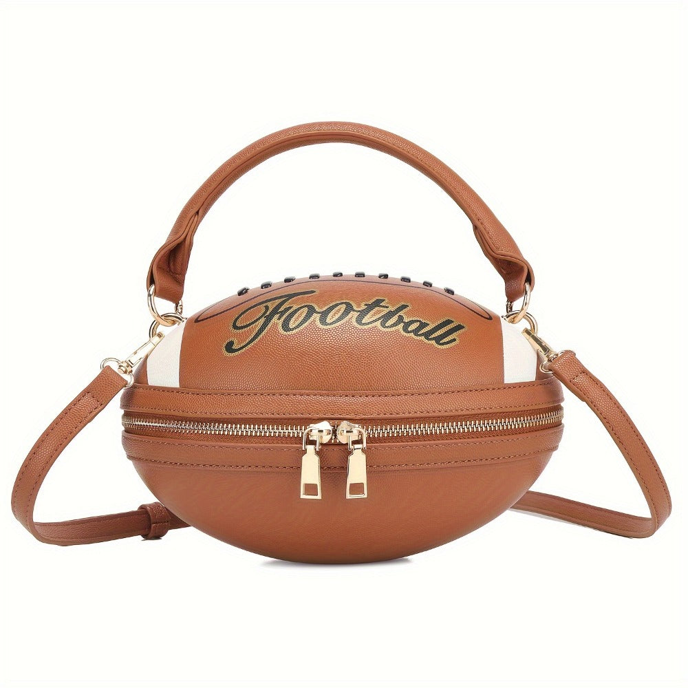 Crossbody Bag for Women – Denim, American Football Style Novelty Rugby | Bag Vero – front view