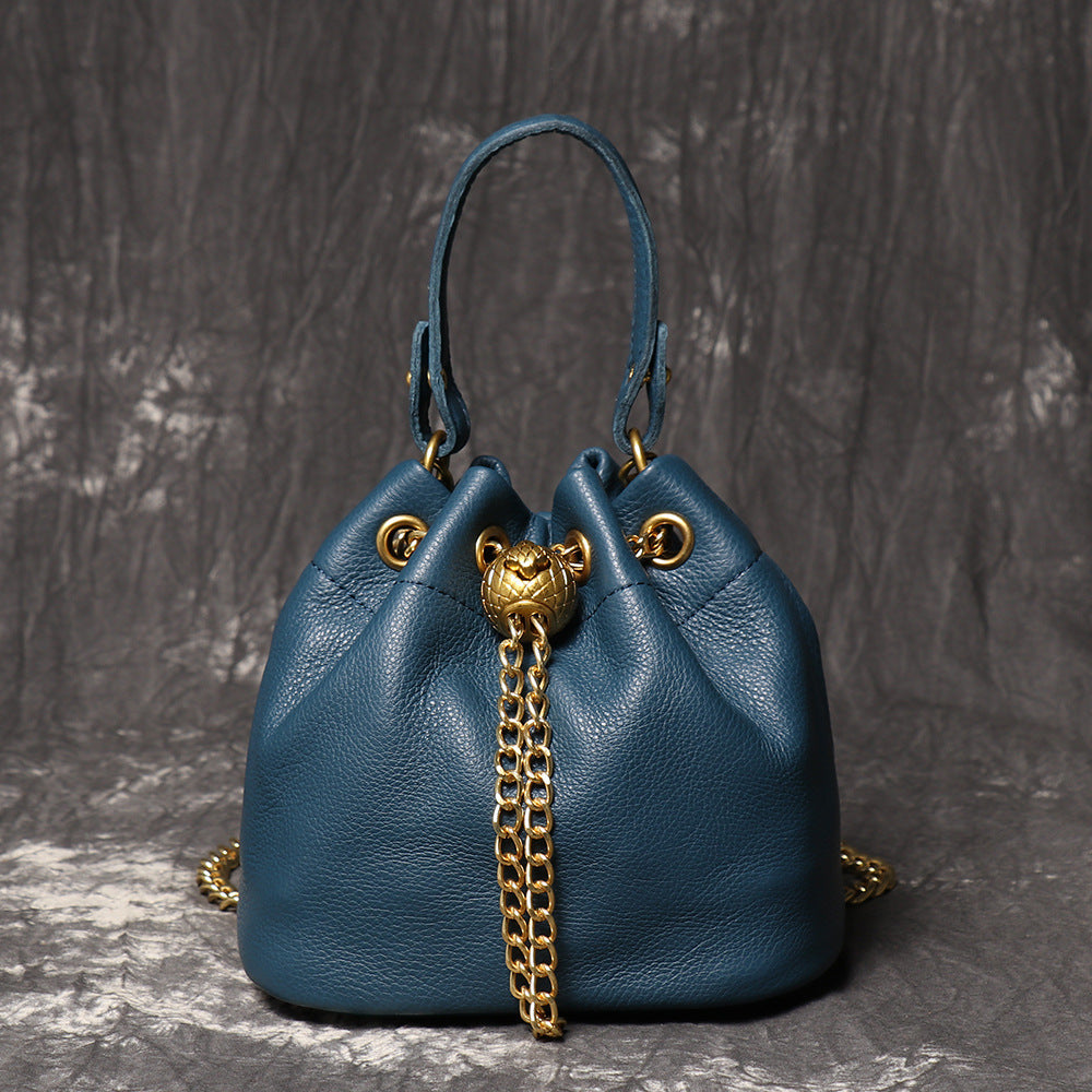 Crossbody Bag for Women – Genuine Leather, Genuine Leather Bucket Handmade Cowhide | Bag Vero – front view