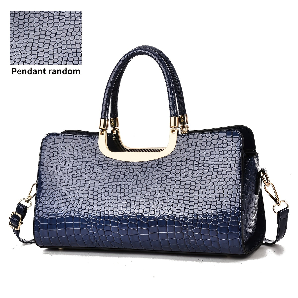 Crossbody Bag for Women – Polyester, Croc Print Glossy Evening Way | Bag Vero – front view