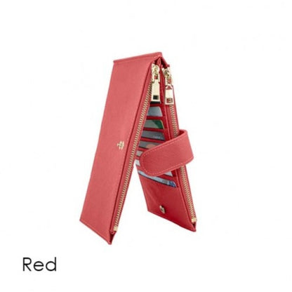 Bifold Multi Card Case Wallet with Zipper Pocket with RFID Blocking