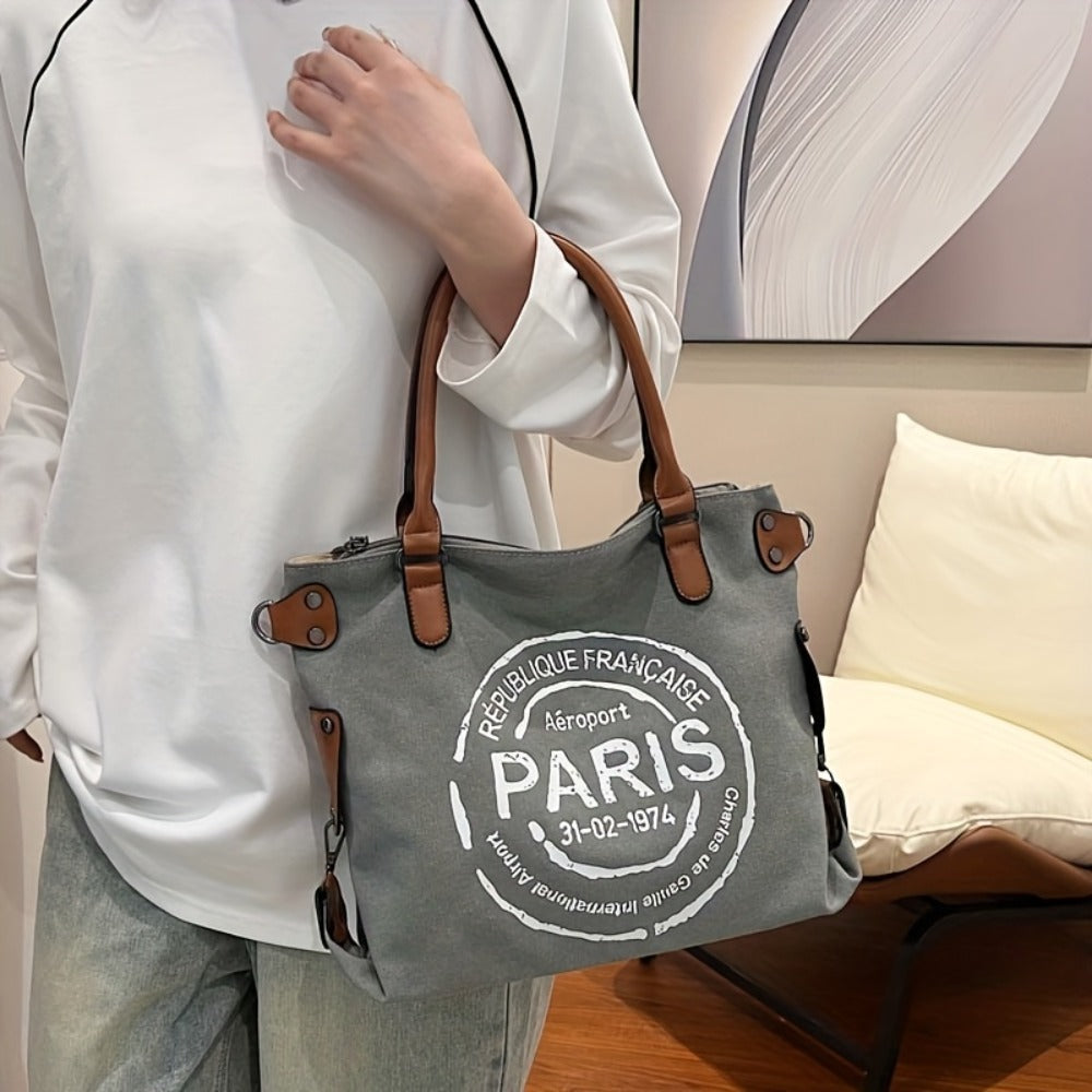 New Large Capacity Portable Tote Bag with Adjustable Shoulder Strap Length, Single Shoulder Bag, Crossbody Bag