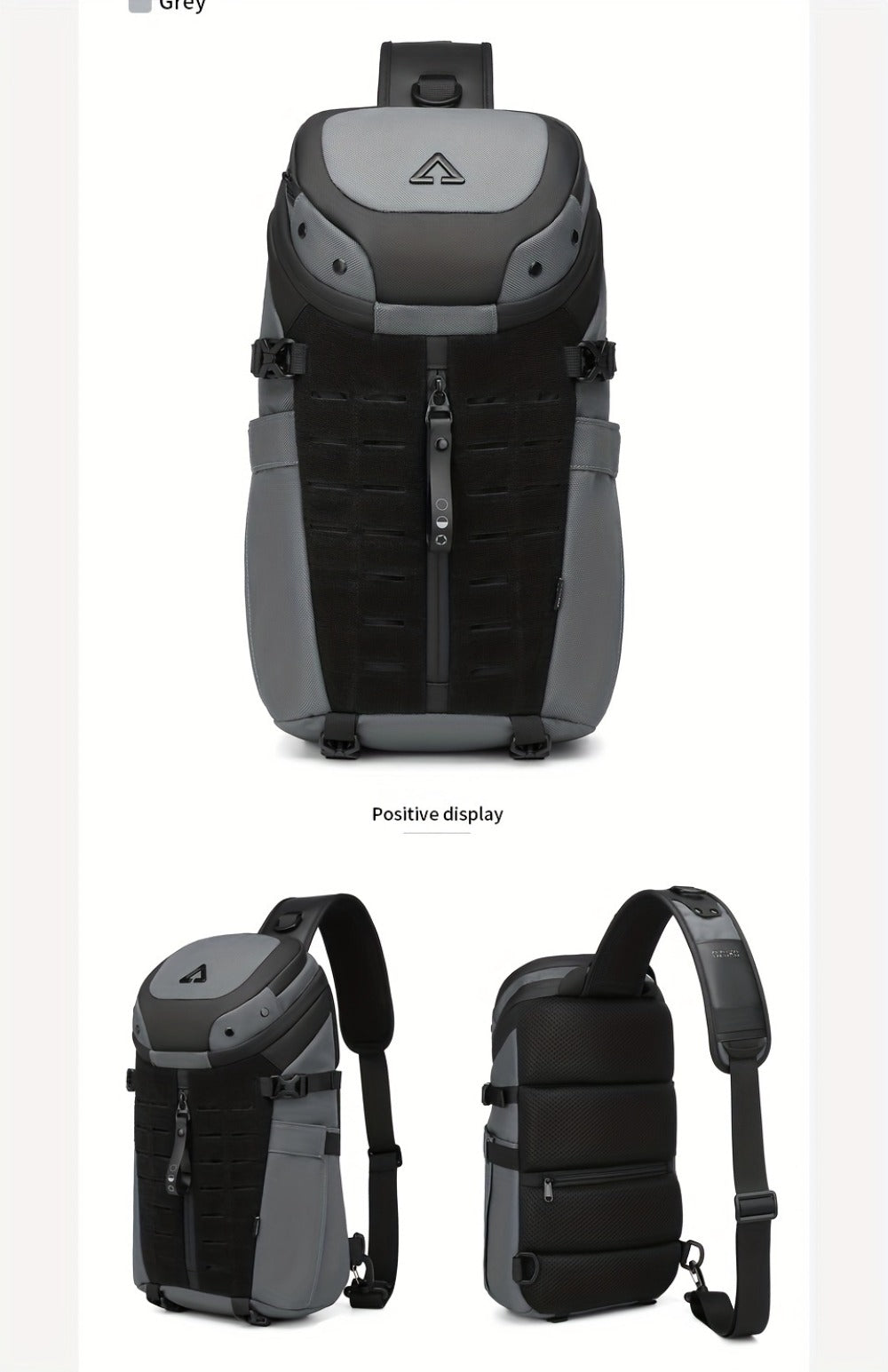 [Stylish Crossbody Bag] Resilver Men's Large Capacity Chest Bag, a Stylish Crossbody Bag Designed for Short Trips, Perfect for Men As a Fashionable Sling Or Shoulder Bag