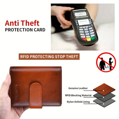 1pc Men's Retro Fashion Top Layer Cowhide Card Case, Driving License Case, Casual Portable Coins Purse, Durable Card Holder with Large Capacity, Multiple Card Slots, ID Window, Perfect Gift for Teacher's Day, Valentine's Day, Birthday, Christmas