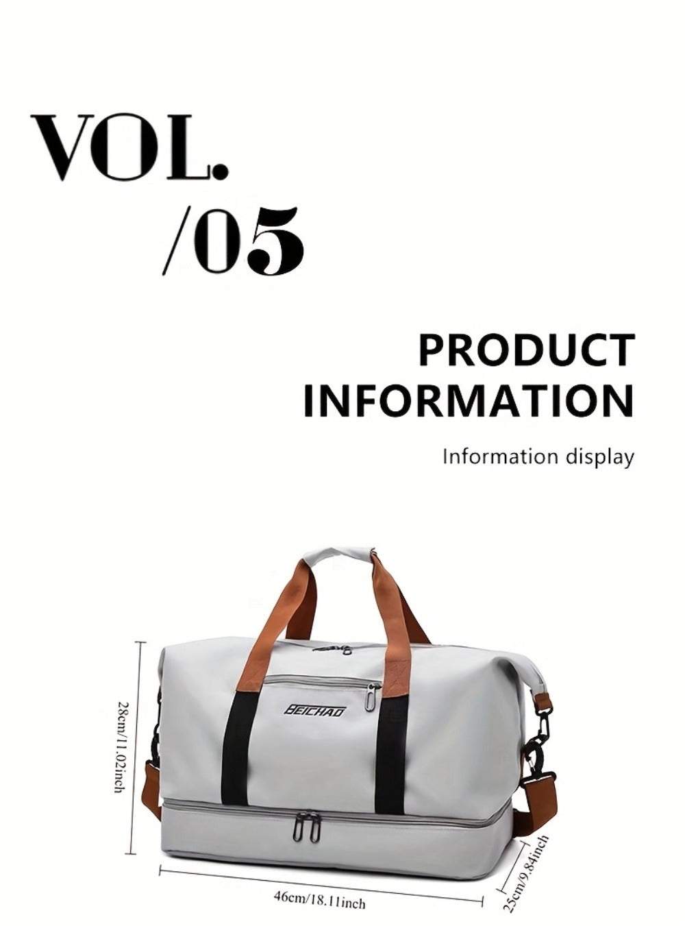 Spacious Tote Bag Designed for Travel And Fitness, Perfect for Both Short And for long Journeys. Versatile As a Casual Shoulder Or Crossbody Bag, It Makes an Excellent Gift for Friends