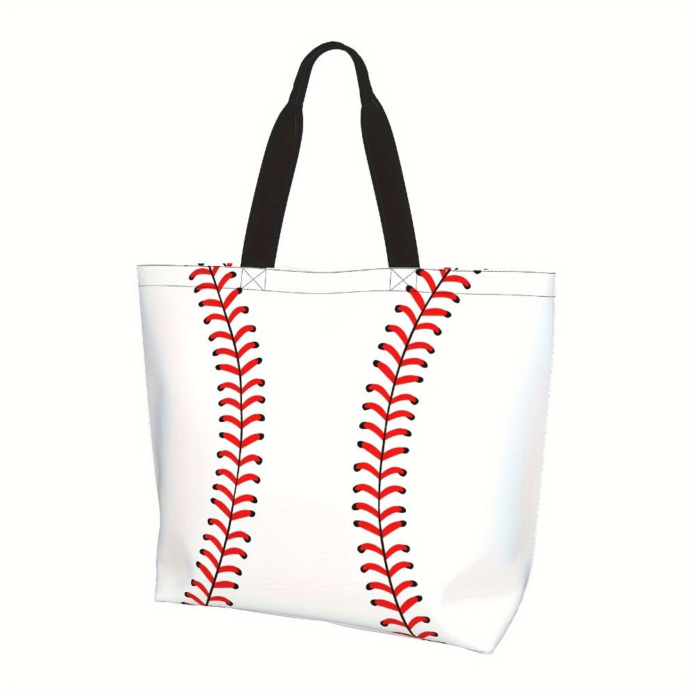Woman Baseball Tote Handbag Large Oversize Casual Sports Mom Beach Travel Bag