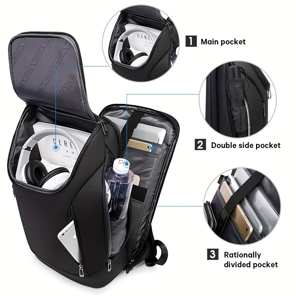 Laptop Backpack – USB Charging, Large Capacity, Trolley Sleeve, for Travel & Work | Bag Vero – detail view 3