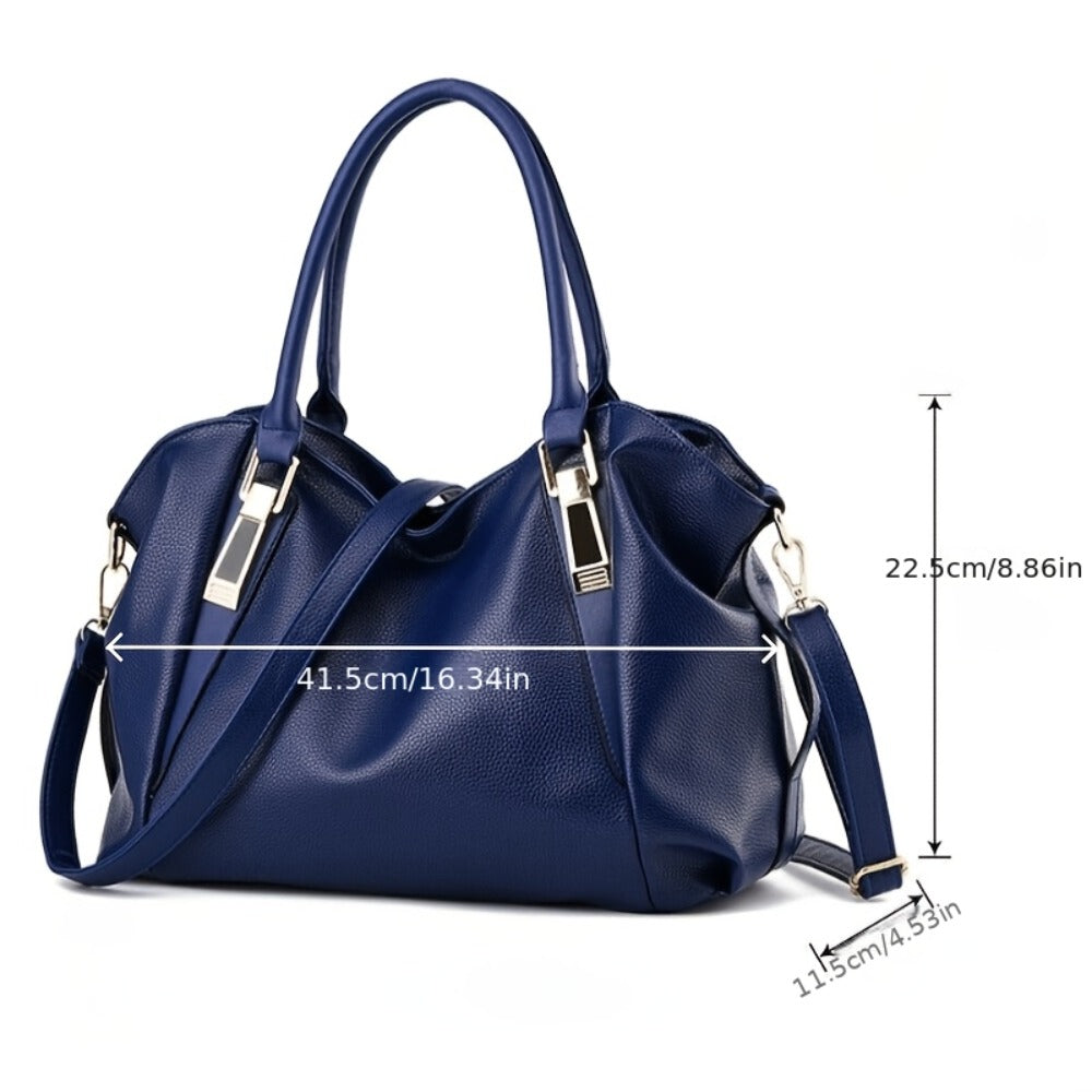 Multi-Color Optional Fashion Tote Bag, Supports Portable, Single Shoulder, Crossbody Three Kinds of Back Methods, Built-In Multi-Compartment And Zipper Bag, Metal Buckle And Shoulder Strap Hardware on Both Sides of The Bag