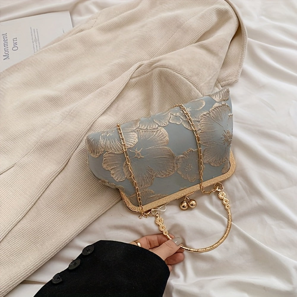 [Christmas Gift Bags] Evening Bags for Women Elegant And Classy, Retro Crossbody Bags, Ethnic Style Evening Bags, Fashion Shoulder Bag with Metal Chain, Handbags for Women Designer, Crossbody Bag Purse Christmas Bags for Gifts Christmas Gift Bags