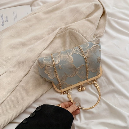 [Christmas Gift Bags] Evening Bags for Women Elegant And Classy, Retro Crossbody Bags, Ethnic Style Evening Bags, Fashion Shoulder Bag with Metal Chain, Handbags for Women Designer, Crossbody Bag Purse Christmas Bags for Gifts Christmas Gift Bags
