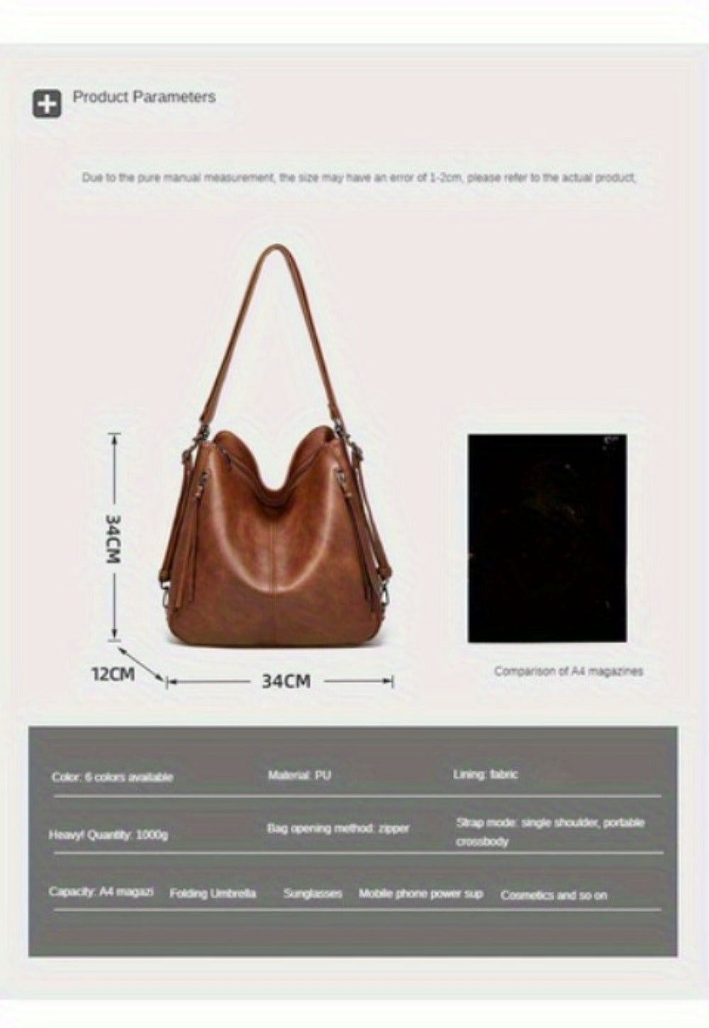 Backpack for Women – 3-Piece, Large Capacity, Convertible, for Travel & Work | Bag Vero – detail view 24