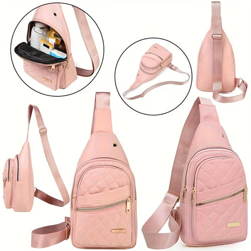 Compact Crossbody Backpack for Women, Made of Nylon, Versatile Bag for Both Men And Women, Ideal for Travel, Sports, Running, And Hiking, Casual Design with Adjustable Shoulder Strap