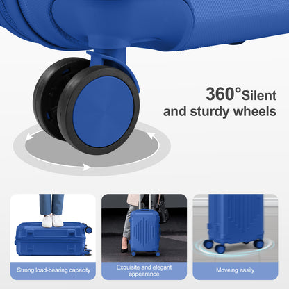3 piece Luggage Set Wear-Resistance Hardshell Ligthwegt Spinner Wheels Suitcase Set with Tsa Lock, 3in1 Carry on luggage (20" 24" 28") for men and women
