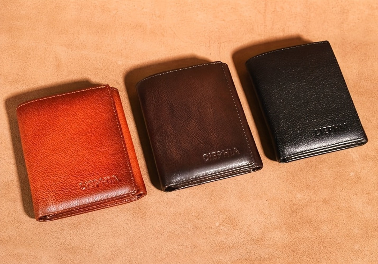 Men's Top-Grain Cowhide Wallet with 3 ID Windows Display, RFID Blocking Protection Vintage Wallets for Man Multi Functional Credit Card Holder Money Clips Perfect Holiday Gift for Him