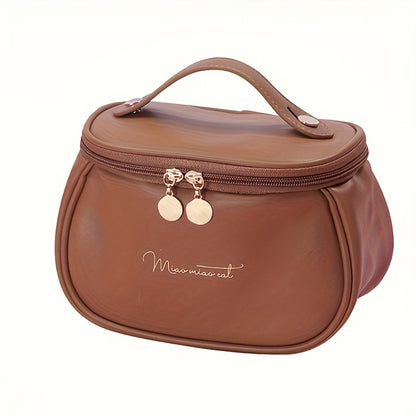 [Travel Toiletry Bag] 4 Colors Available, PU Candy Makeup Bag, Large Capacity Multi-Functional Mobile Phone Storage Toilet Makeup Bag, Toiletry Storage Bag, 2025 New Style Travel Toiletry Bag