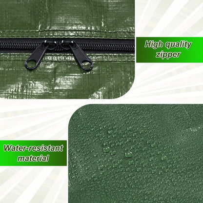 4pcs 66 Gallon Large Moving Bags with Zipper And Handles Foldable Storage Duffle Bags Heavy Duty Extra Large Totes for College Dorm Travel Clothes Blankets Bedding Moving (Green)