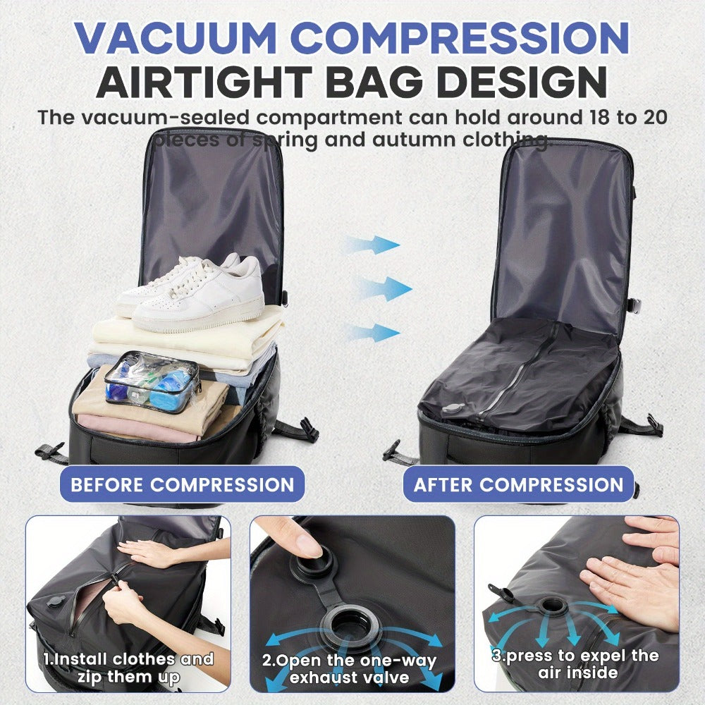 Vacuum Backpack Travel Compression Bag with Air Pump for Carry-On Luggage Air Rucksack Sealed Backpacks