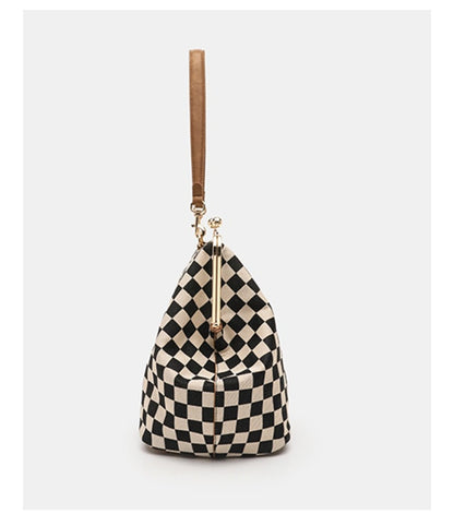 [Holiday Gifts] Affordable Luxury Niche Clasp Bags, Checkered Evening Clutches, Spacious Tote Bags, Shoulder Bags, Women's Handbags, Holiday Gifts, Birthday Gifts