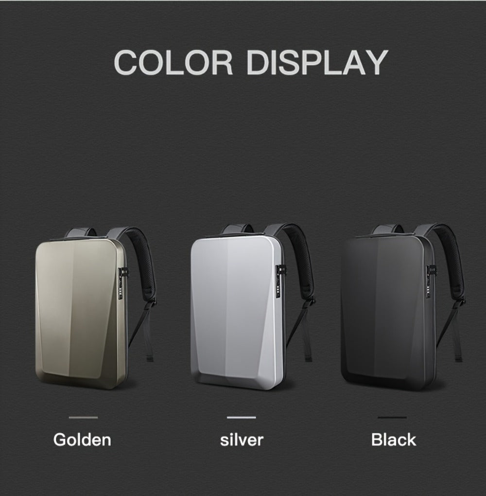Resilvery New Ultra-Thin Men'S Business Backpack Hard Shell Backpack Laptop E-Sports Business Anti-Theft Computer Bag Hardcore Backpack