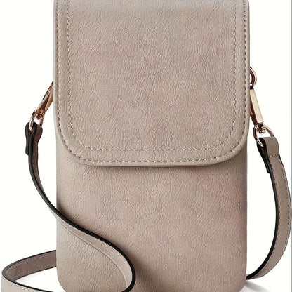 Women's Solid Color PU Messenger Bag Crossbody Bag With Adjustable Strap - Zipper Closure, Polyester Lining | Hand Wash Friendly | Durable Design