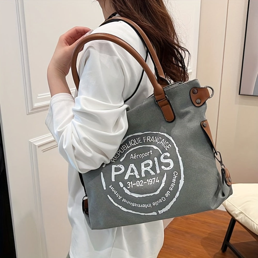New Large Capacity Portable Tote Bag with Adjustable Shoulder Strap Length, Single Shoulder Bag, Crossbody Bag