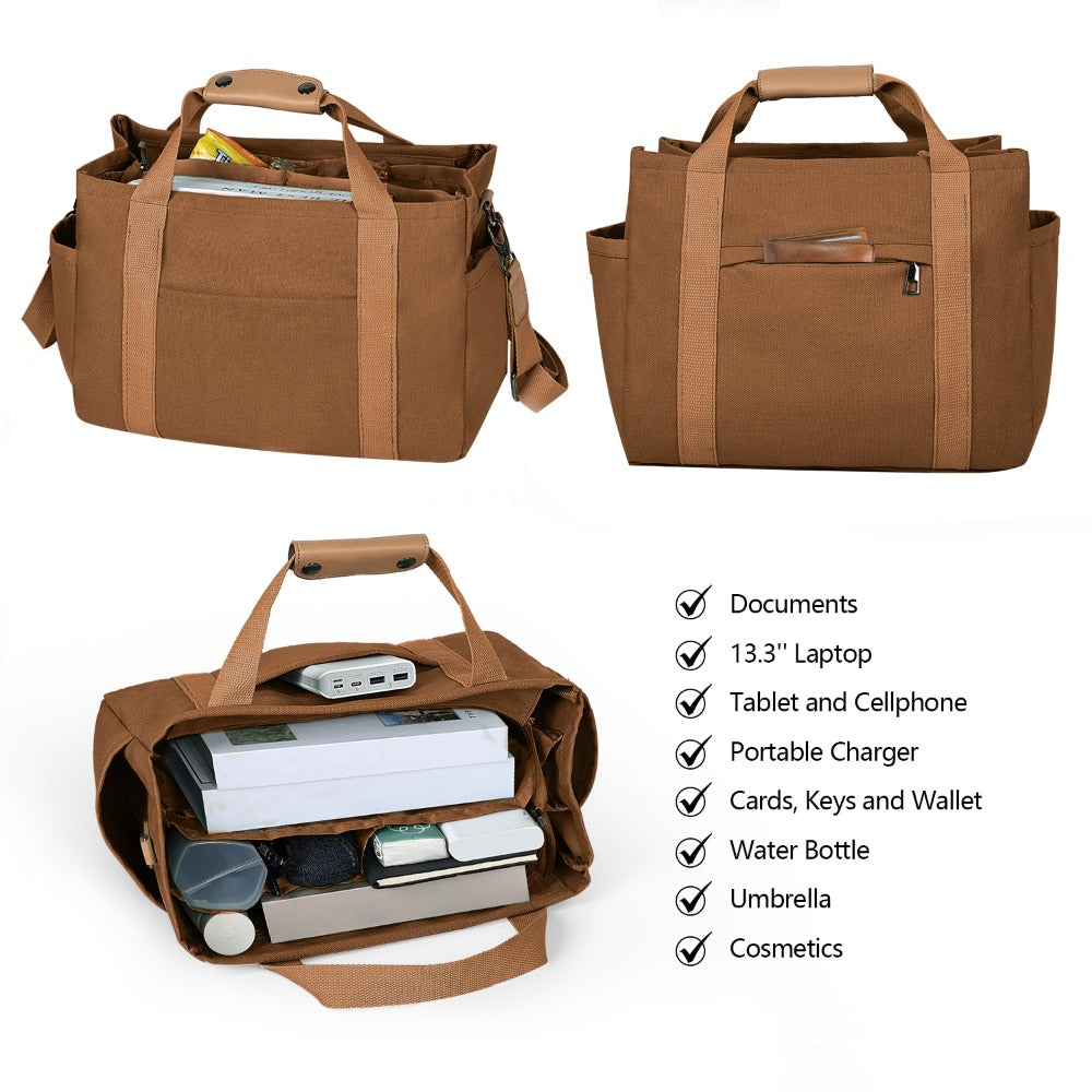 2PCS Sets Canva tote bag with Makeup Bags for Women, Casual Beach Crossbody Hobo Messenger Handbag Purses Bags for Work Gym Travel Shopping