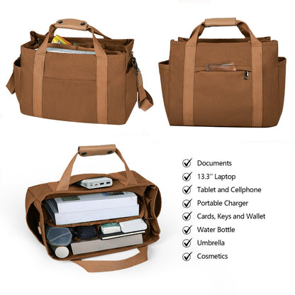2PCS Sets Canva tote bag with Makeup Bags for Women, Casual Beach Crossbody Hobo Messenger Handbag Purses Bags for Work Gym Travel Shopping
