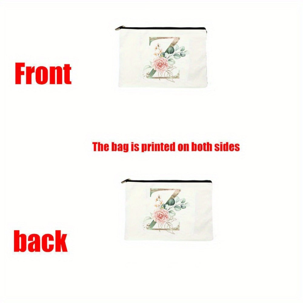 Travel Makeup Bag – Lightweight, Floral Bridesmaid Makeup Zipper Machine | Bag Vero – detail view 11