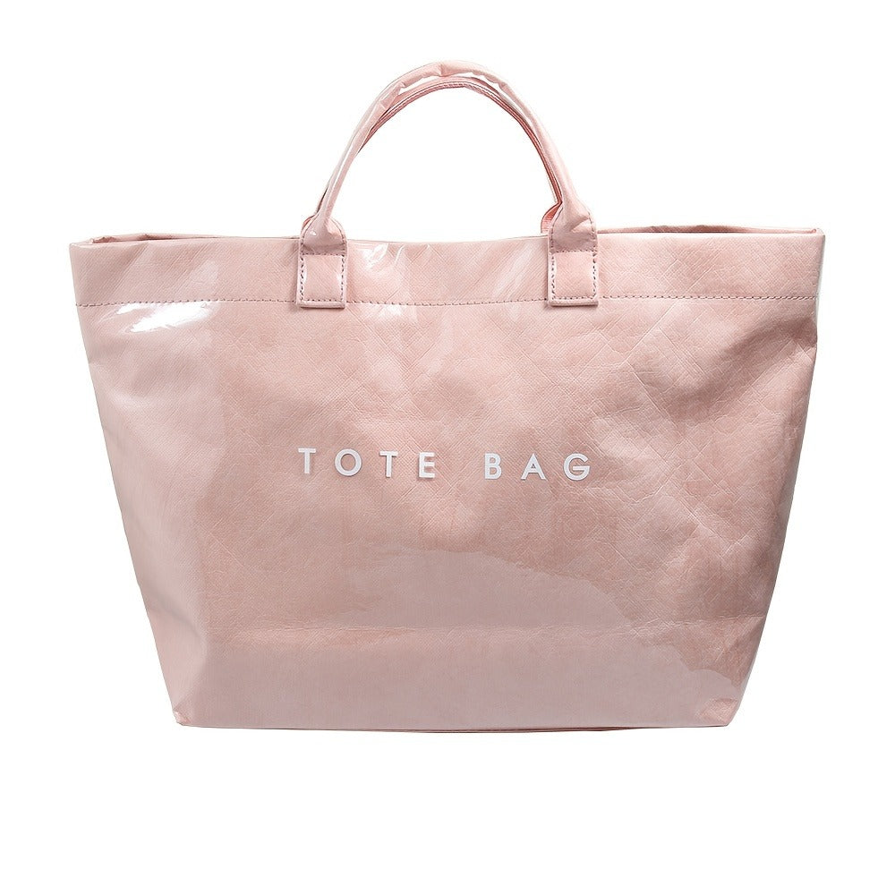 Women'S Tote Bags Lightweight Dupont Fabric, Double Layer, Durable Handle, Ideal For Everyday Use Classic Solid Color Handbag PVC Fashion Bag