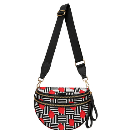Women's PU Crossbody Bag with Plaid Design & Hands-Free Phone Use - Adjustable Strap Shoulder/Waist Bag, Spacious Zipper Closure, Suitable for Daily Use & Special Occasions, Urban Fashion Tote Compatible for Smartphones