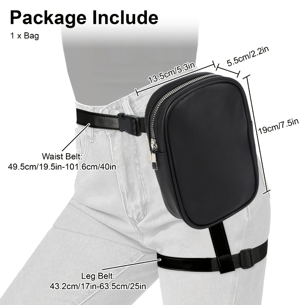 1pc Cycling Motorcycle Leg Bag, Versatile Leg Belt Bag, Outdoor Skew Straddle Bag, in Black Color