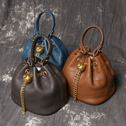 Crossbody Bag for Women – Genuine Leather, Genuine Leather Bucket Handmade Cowhide | Bag Vero – detail view 20