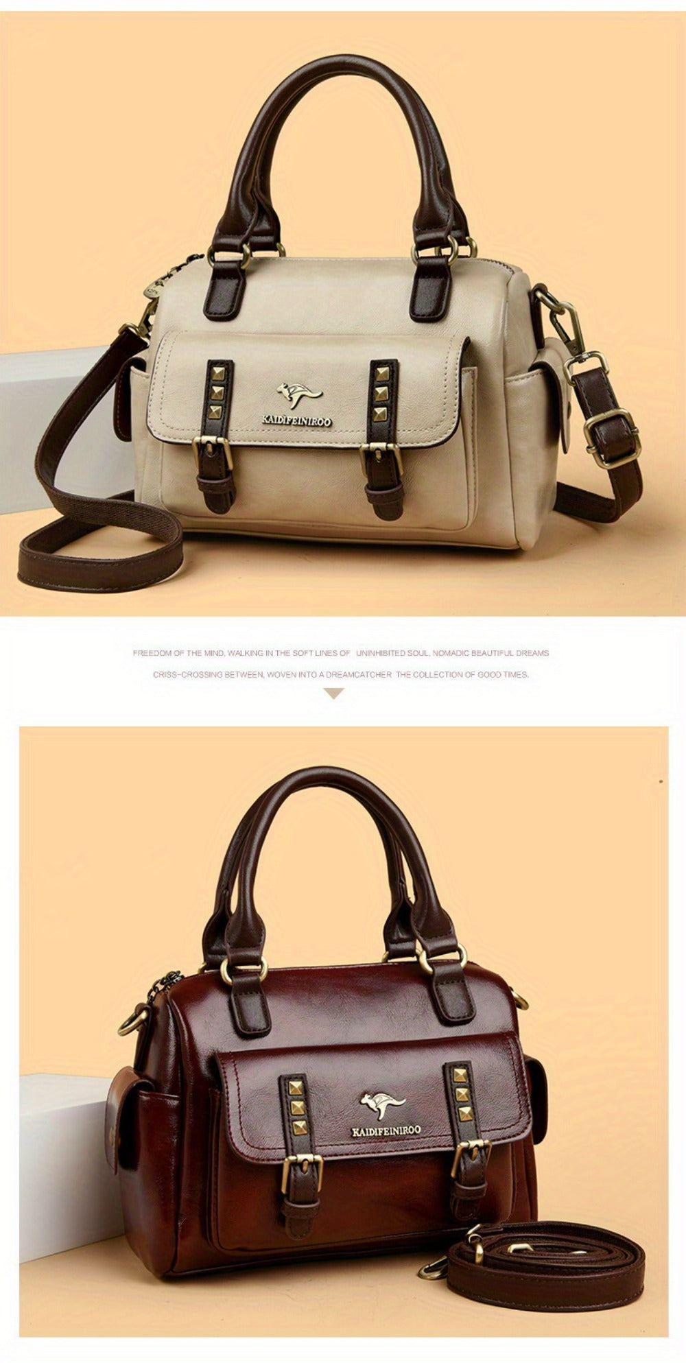 Crossbody Bag for Women – PU Leather, Large Capacity, Multi-Pocket, for Travel & | Bag Vero – detail view 27