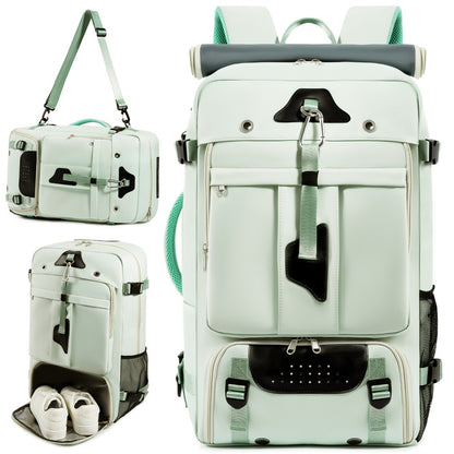 Large-capacity Lightweight Travel Backpack with Port, Laptop, and Shoe Storage Compartments, 15.6-inch Laptop Backpack, Padded Backpack with Power Bank, Adjustable Padded Shoulder Straps, High-quality Backpack Suitable for Hiking - Men's Backpack