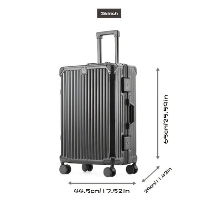Spacious Premium Aluminum Frame Luggage: Large Capacity And External Cup Holder (Ideal for Travel And Business)
