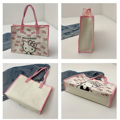 Sanrio Cute Hello Kitty Tote Bag. A Lovely Hello Kitty Shoulder Bag with A Large Capacity, Suitable for Trips. It Makes An Ideal Birthday Gift Or A Delightful Surprise for Festivals.