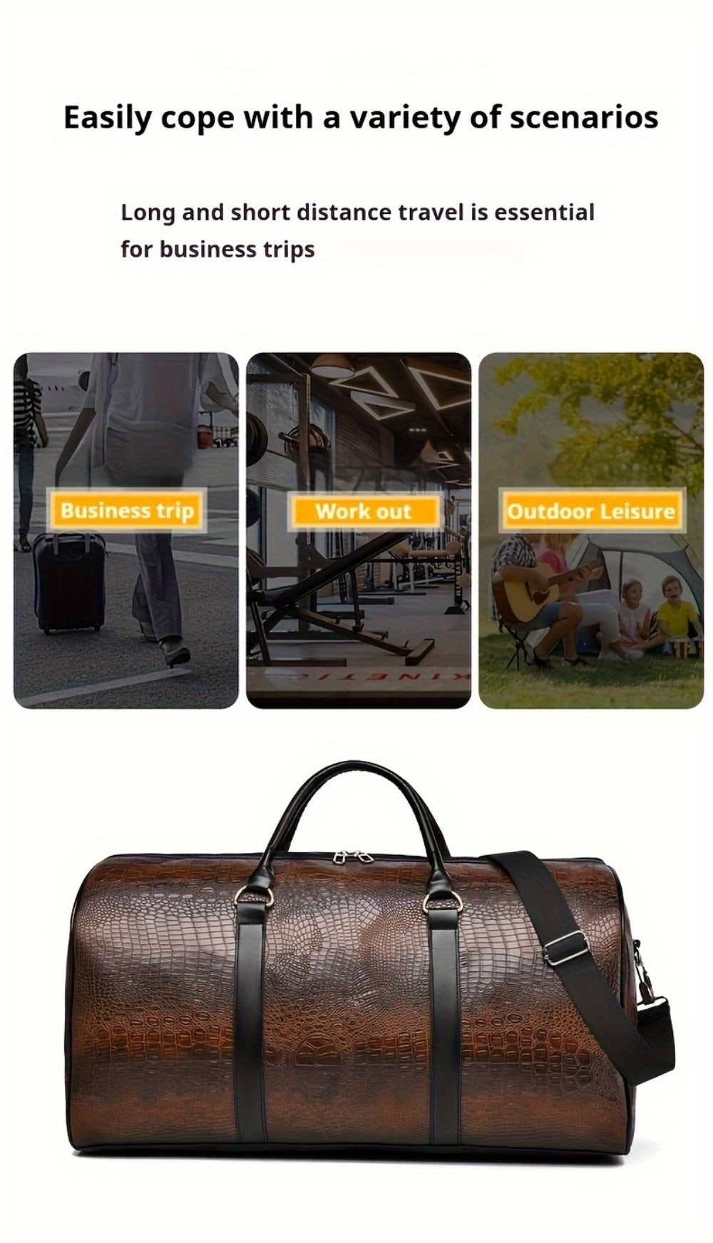 Gym Duffel Bag – Large Capacity, for Travel | Bag Vero – detail view 17