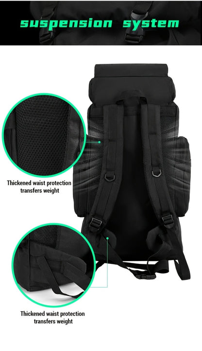 21.13gal Outdoor Camping & Hiking Backpack, 2pcs Set With Backpack And Flag Icon