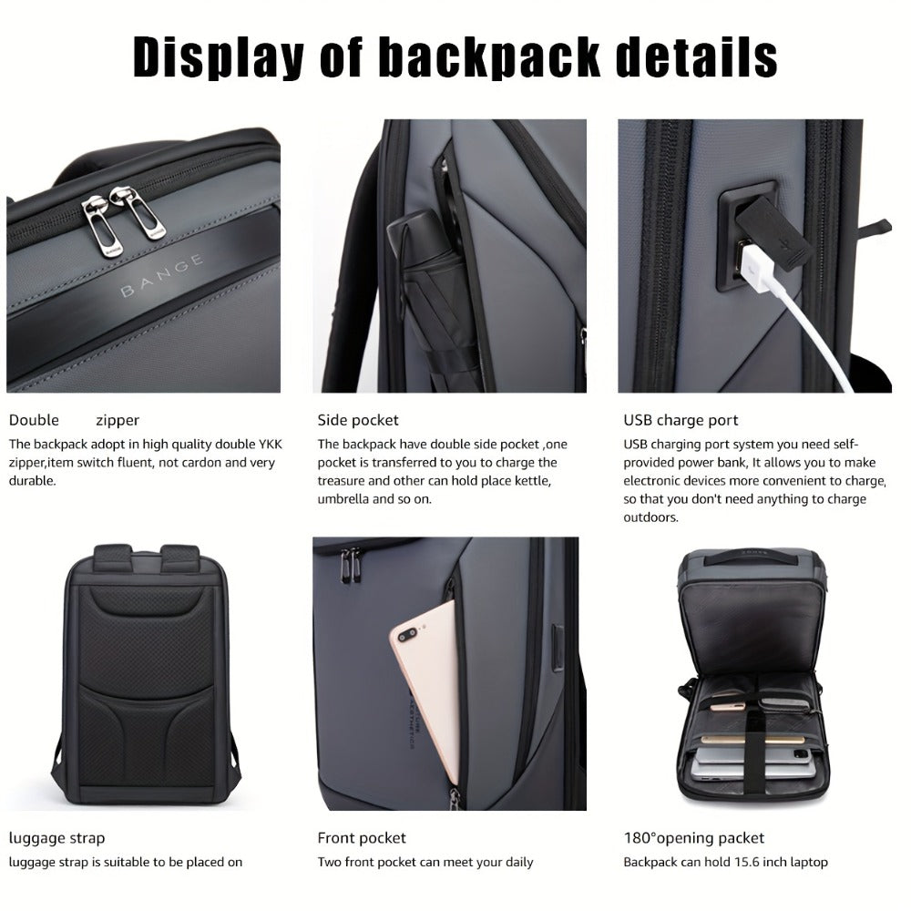 Travel Backpack, Airline-approved Laptop Schoolbag, Outdoor Sports Daypack, Business Men's Laptop Backpack, Large Capacity with Laptop Layer, Portable USB Charging Function, Travel Daily Commuting Sports Bag, Travel Essential