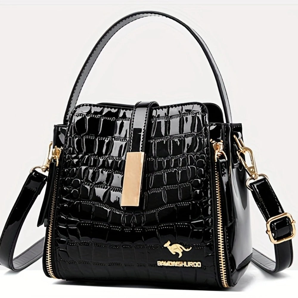 2026 New Style Bucket Bags for Women - High-End 2026 New Crocodile Pattern Bags for Middle-Aged And Elderly Women, Shoulder Crossbody Bags, Handheld Mom Bags, Women's Wallets, Multi-Functional Shoulder Bags