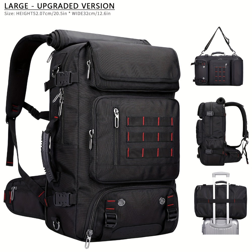 A Large Capacity Hiking Backpack, Suitable for Outdoor Camping, Mountain Climbing, And Long-Distance Travel. It Features Multiple Functions As a Handheld, Dual-Shoulder, Or Crossbody Sports Bag, Is Sturdy And Durable with a Shoe Pocket