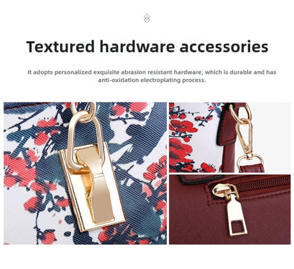6pcs Women's Bag Set - Vintage Chinese Style Flower 6pcs Tote Bag Wallet Card Bag Crossbody Bag Shoulder Bag
