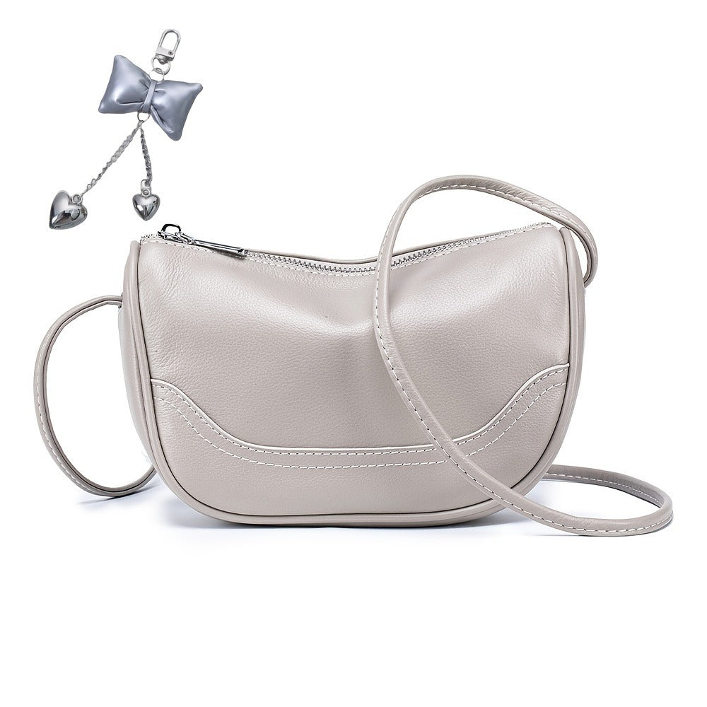 Premium Genuine Leather Crossbody Bag - Luxurious, Versatile, And Spacious with Ample Storage - Handbag Purse Cross Body Organizer Smart Phone Pockets